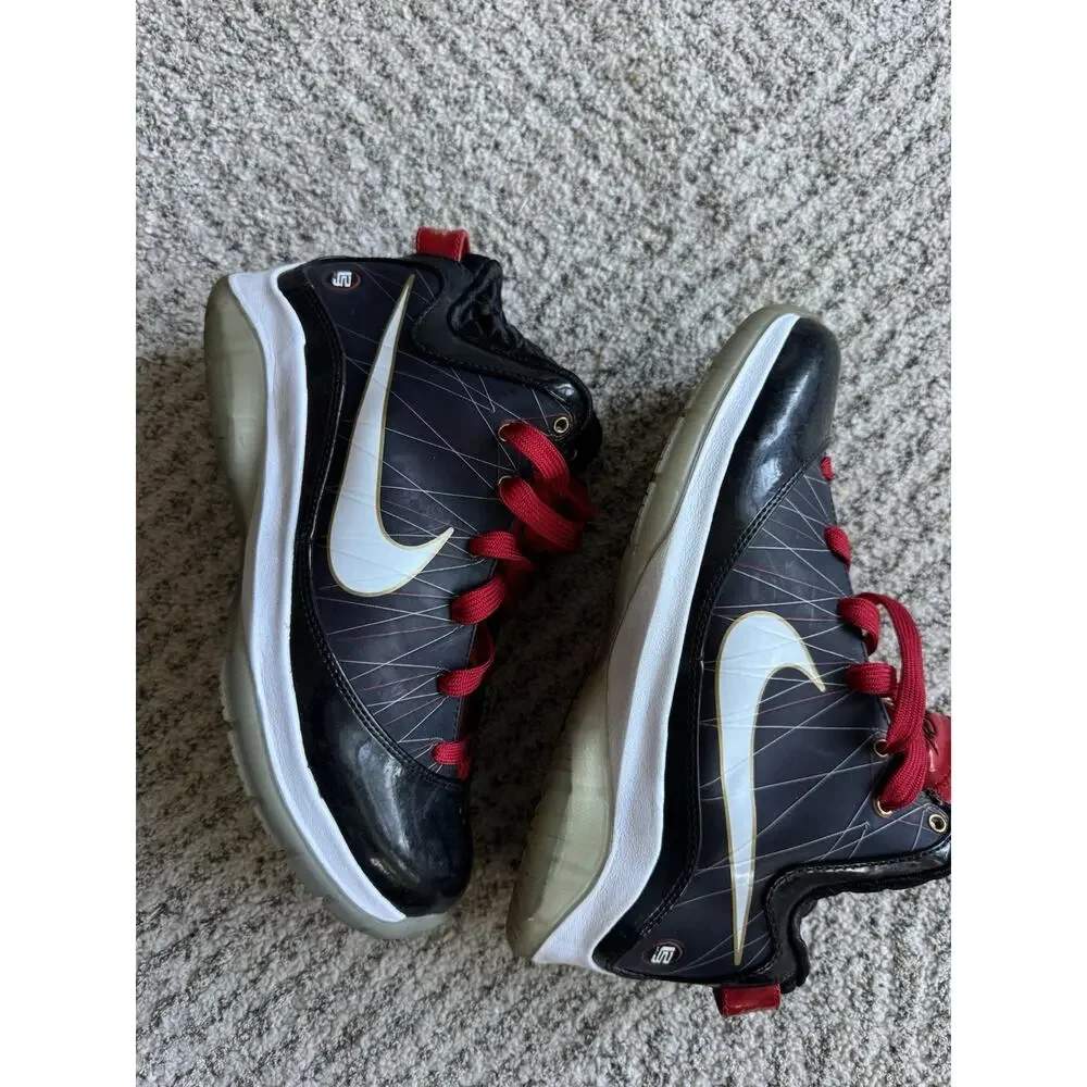 Nike LeBron 7 VII 2009 Black Red Gold Basketball Shoes 407639-002 NO BOX